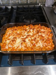 Here it is with cheese baked on top --honestly delicious either way